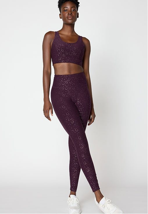 Explore High-Waisted Glitz Print 25" Legging Peached