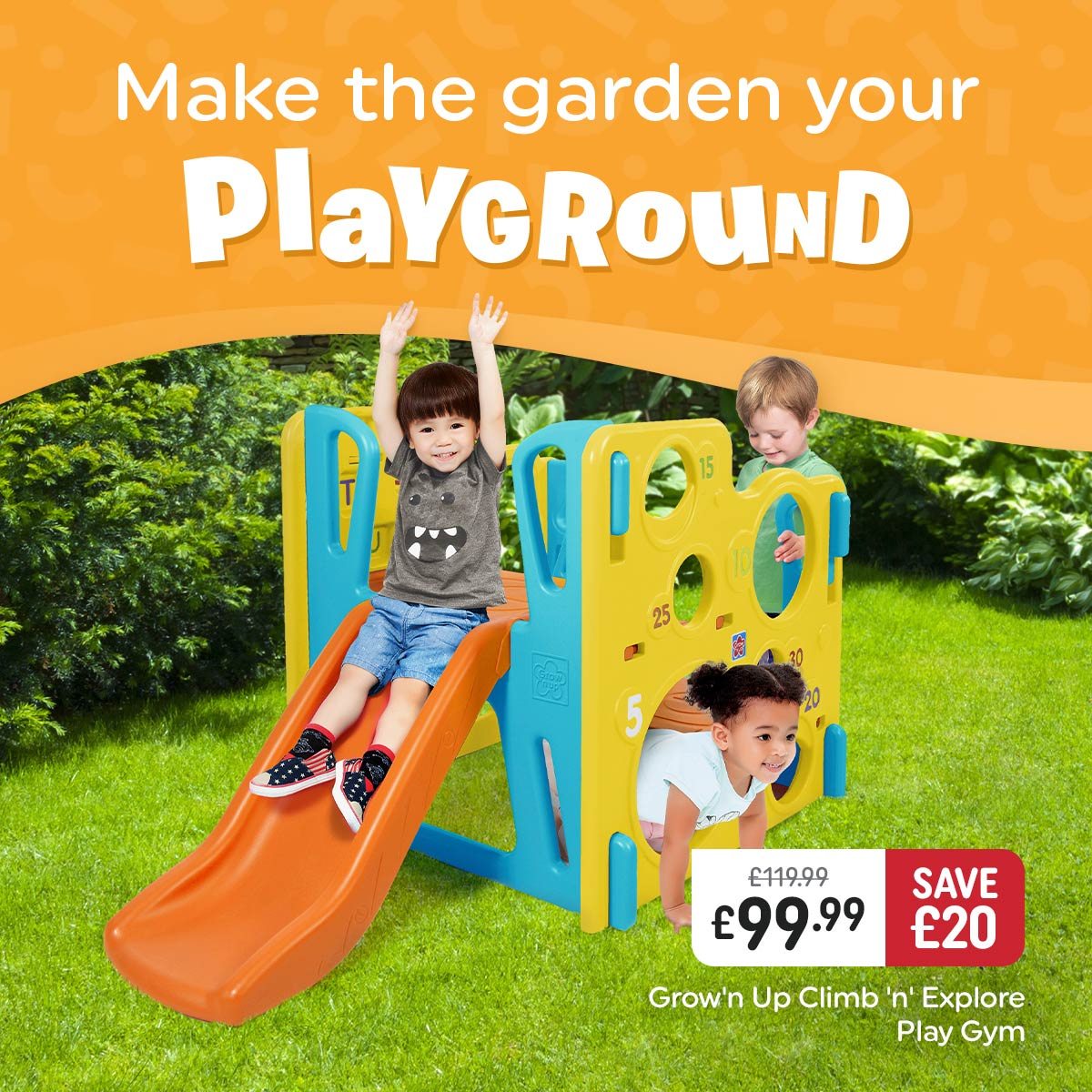 Grow'n Up Climb 'n' Explore Play Gym