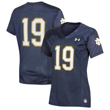 Under Armour #19 Notre Dame Fighting Irish Women's Navy Replica Jersey