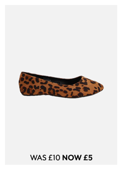 Womens Leopard Print Pointed Ballet Pumps