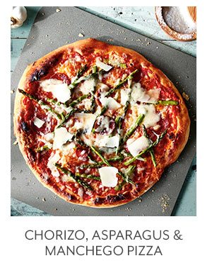 Chorizo, Asparagus, and Manchego Pizza Recipe