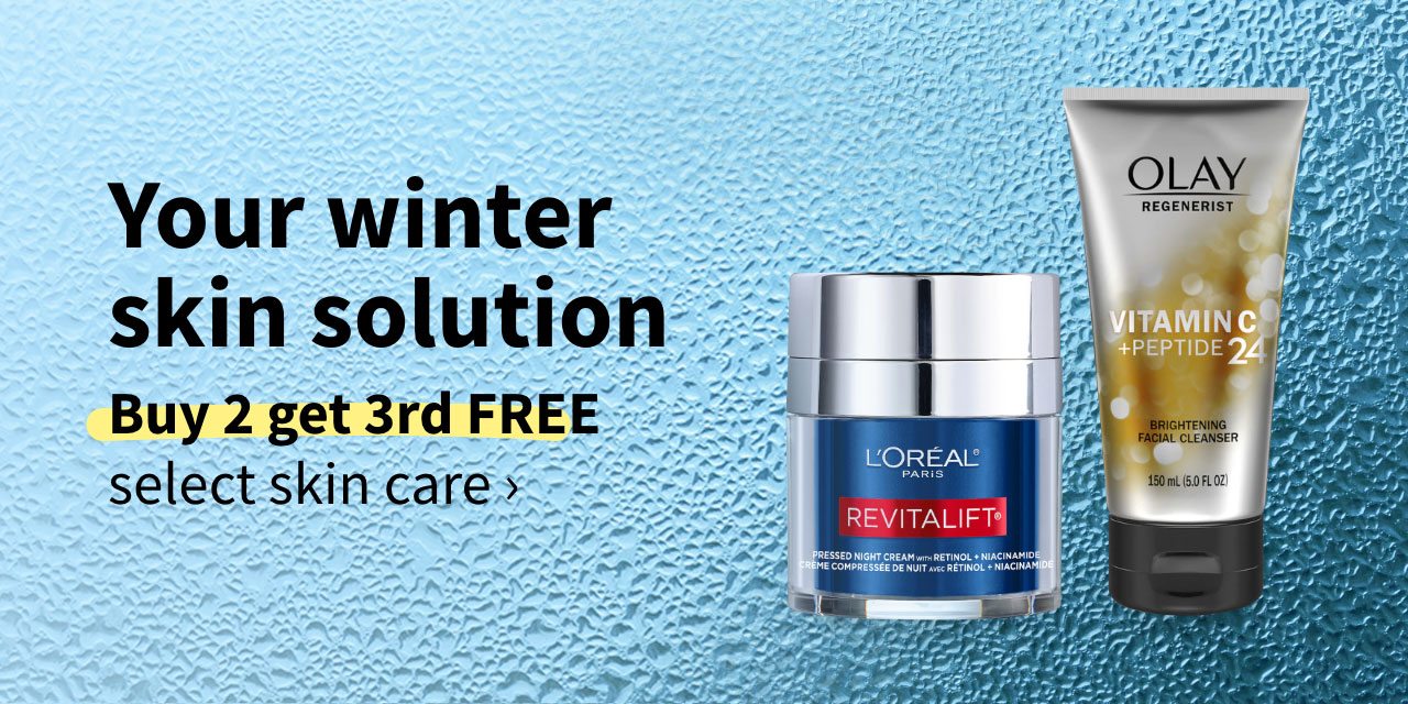 Your winter skin solution. Buy 2 get 3rd FREE select skin care