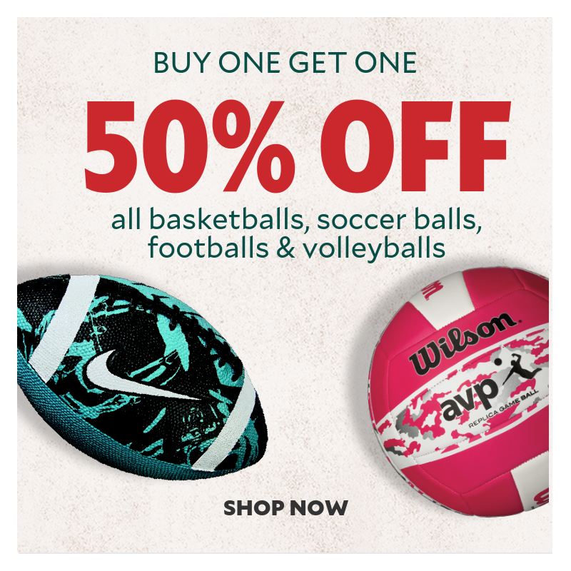 Buy One Get One 50% Off on Sports Inflates