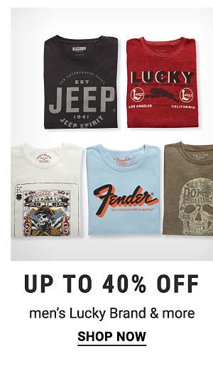 Door Buster. Up to 40% off men's Lucky Brand & more. Shop now.