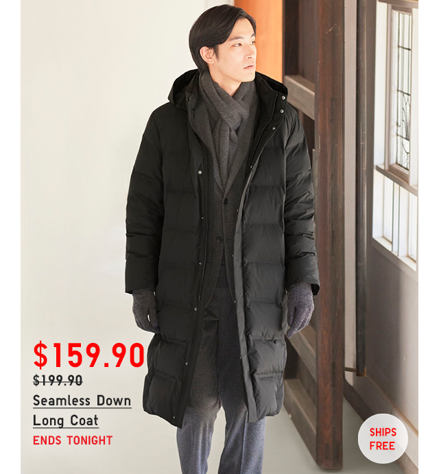 PDP4 - MEN SEAMLESS DOWN LONG COAT