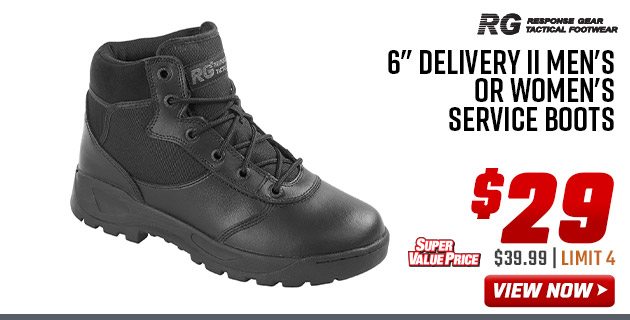 Response Gear 6'' Delivery II Men's or Women's Service Boots