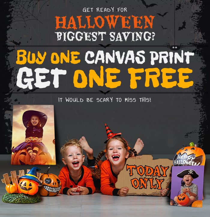 Get Ready For Halloween Biggest Saving! - Buy One Canvas Print, Get One Free