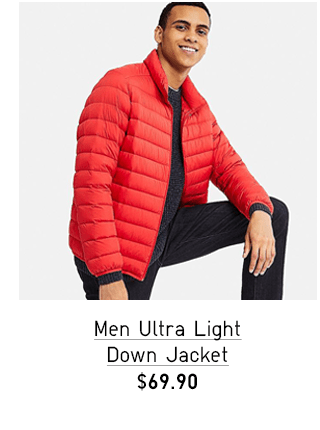 MEN ULTRA LIGHT DOWN JACKET $69.90