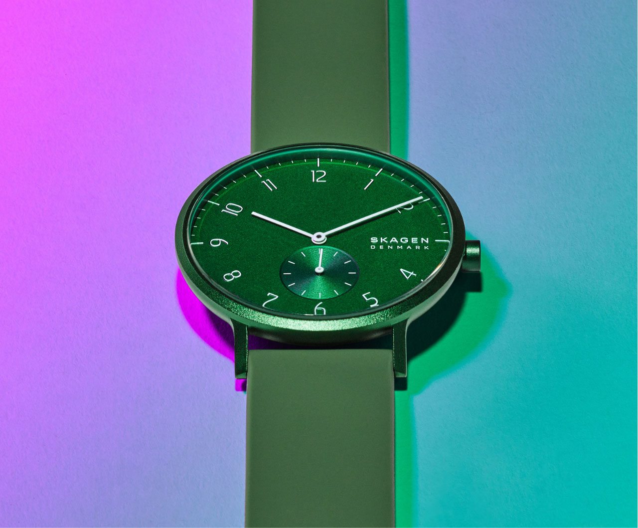 Aaren Kulor Green Silicone watch