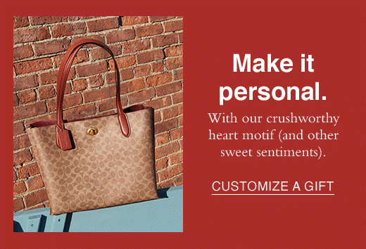 Maki it personal. With our crushworthy heart motif (and other sweet sentiments). CUSTOMIZE A GIFT