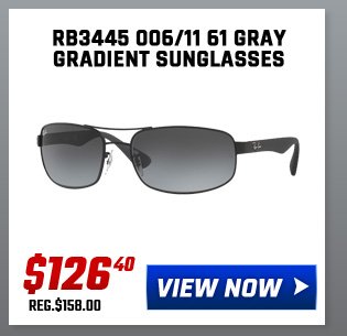 RAY-BAN® RB3445 006/11 61 GRAY GRADIENT SUNGLASSES