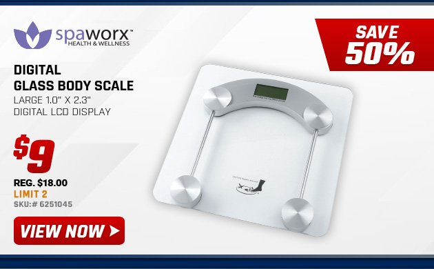 spaworx Digital Glass Body Scale