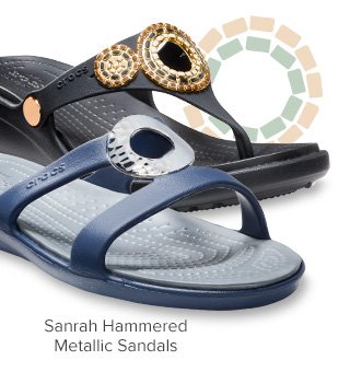 Sanrah Hammered Metallic Sandals