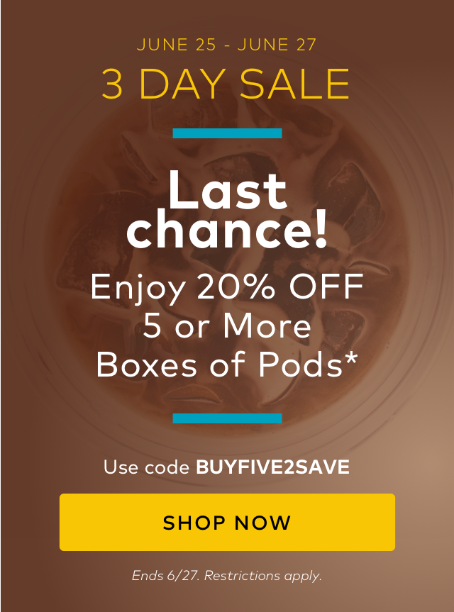 20% off 5+ boxes of pods