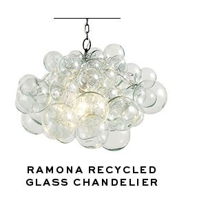 RAMONA RECYCLED GLASS CHANDELIER