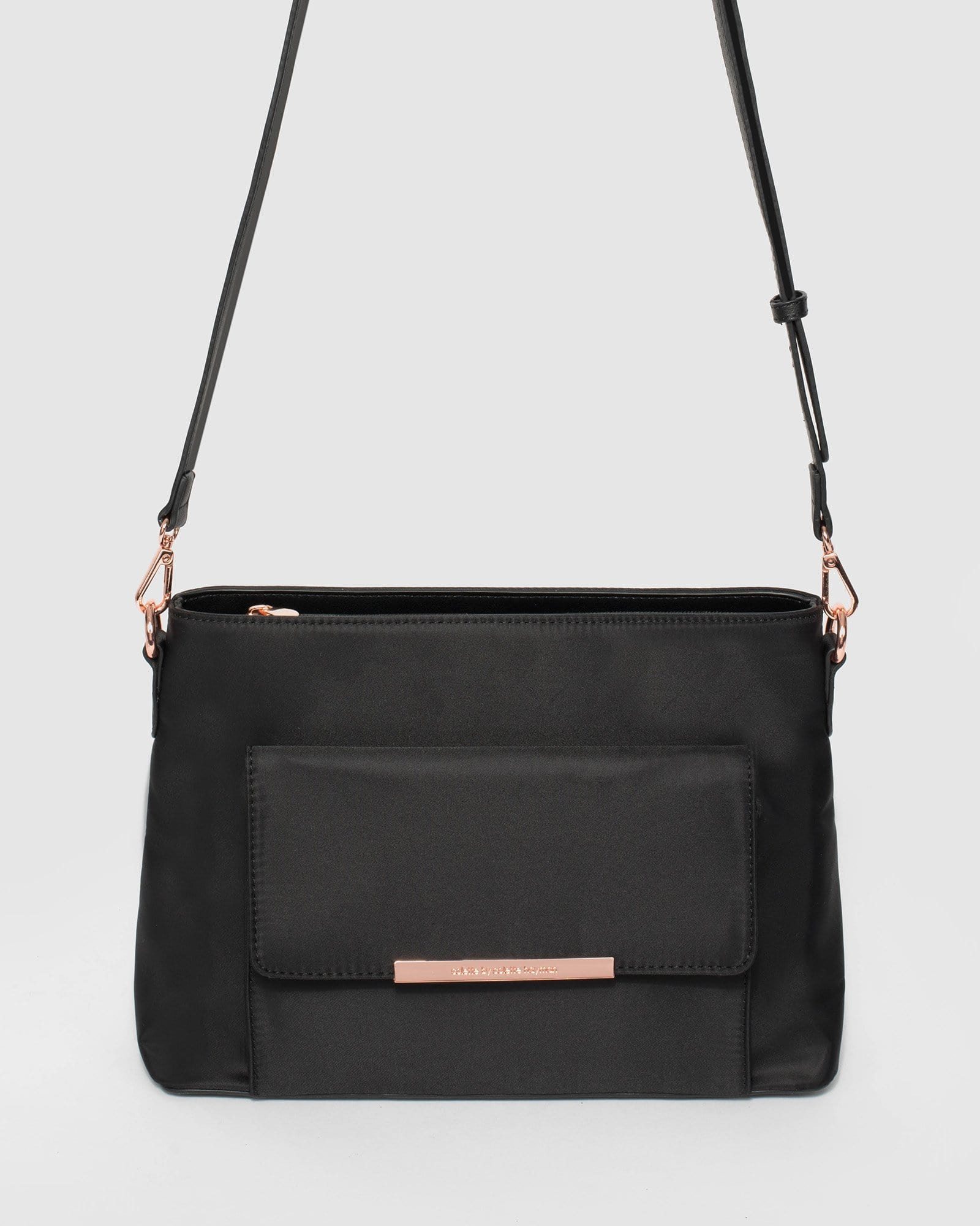 Image of Black Small Crossbody Baby Bag