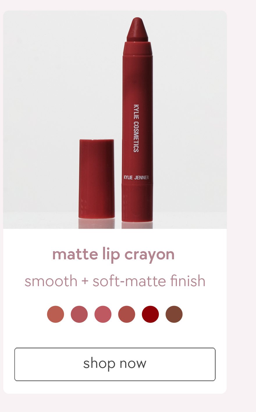 shop matte lip crayon