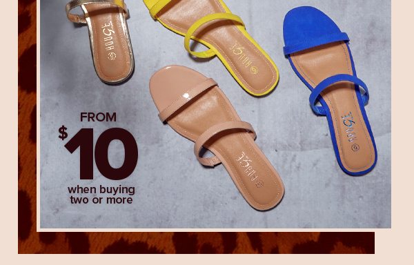 Sandals from $10 When Buying Two or More