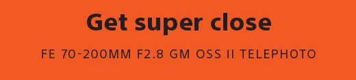 Get super close | FE 70-200MM F2.8 GM OSS II TELEPHOTO