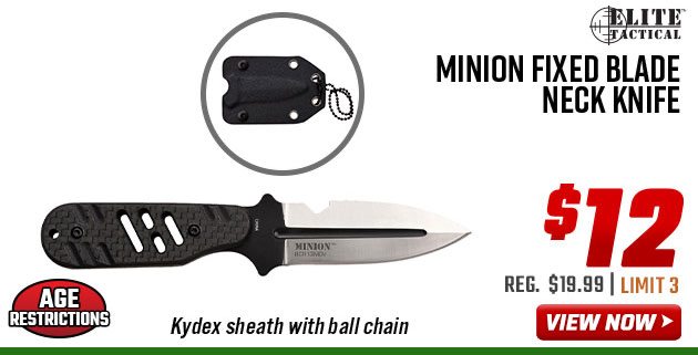 Elite Tactical Minion Fixed Blade Neck Knife