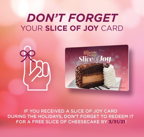 Don't Forget Your Slice Of Joy Card