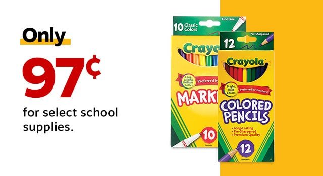 Only 97¢ for select school supplies.