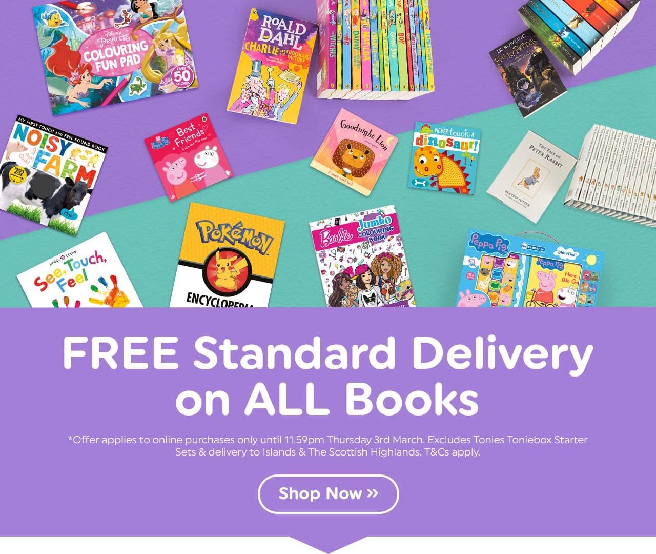 FREE Standard Delivery on All Books*