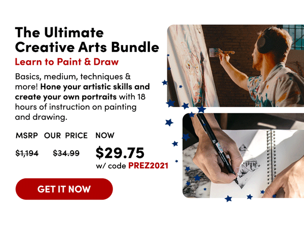 Ultimate Creative Arts Bundle - Learn To Paint & Draw | Get It Now