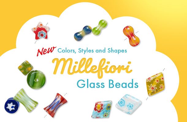 New Millefiori Glass Beads
