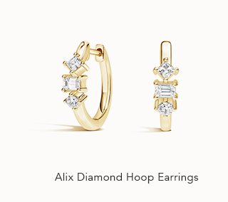 Alix Diamond Hoop Earrings