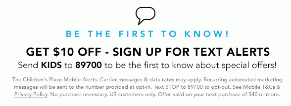 Get $10 Off - Sign Up For Text Alerts