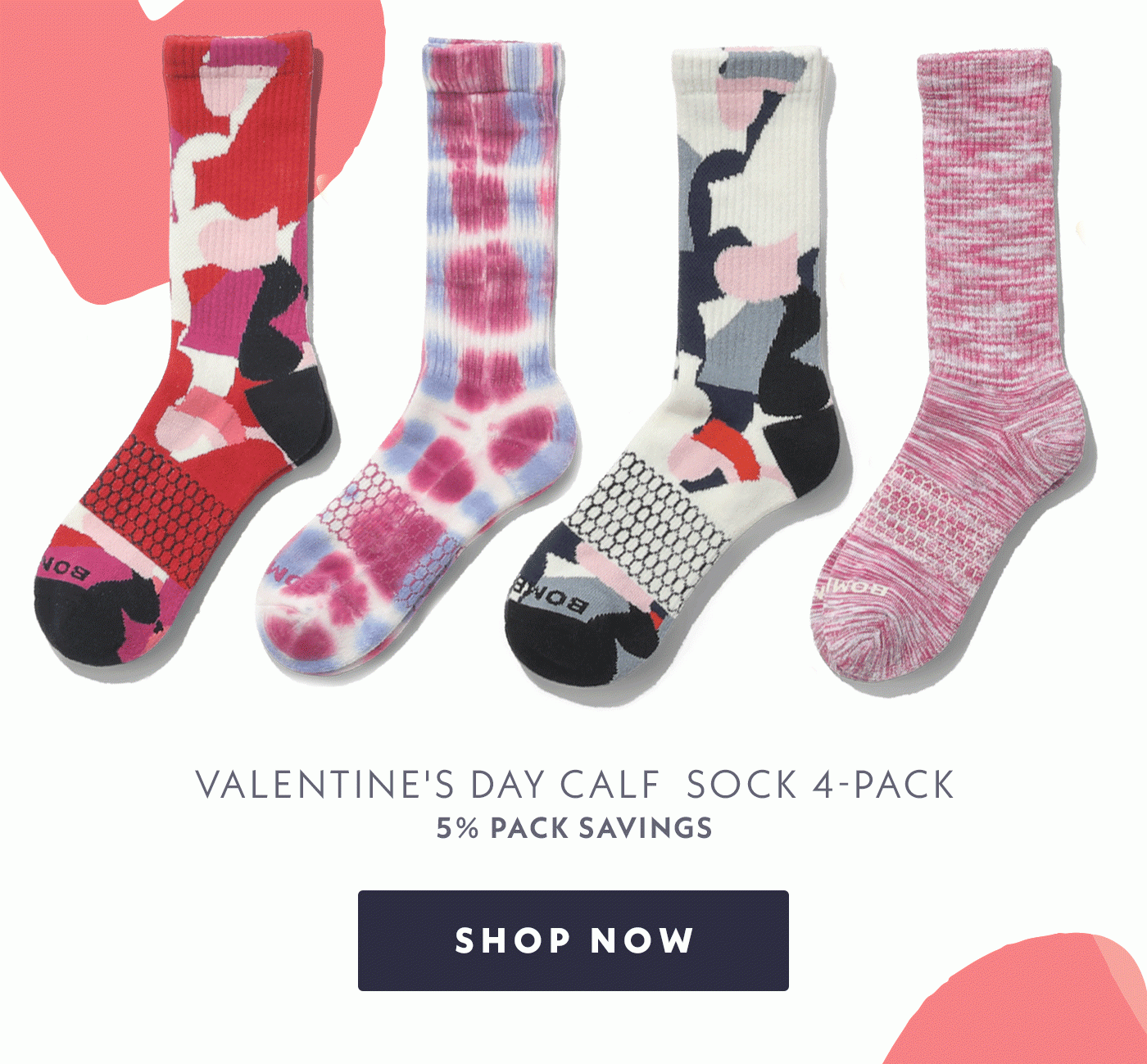 Valentine's Day Calf Sock 4-Pack | 5% Pack Savings | Shop Now