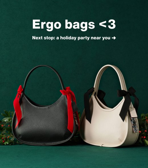 Ergo bags <3 Next stop: a holiday party near you →