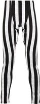 Asymmetric Striped Pattern Leggings