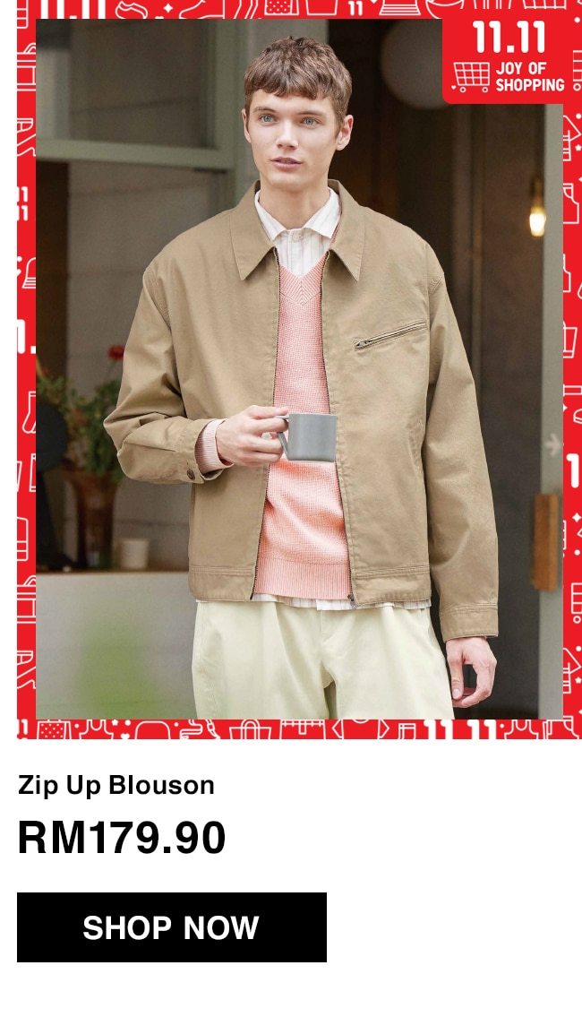 Zip Up Blouson