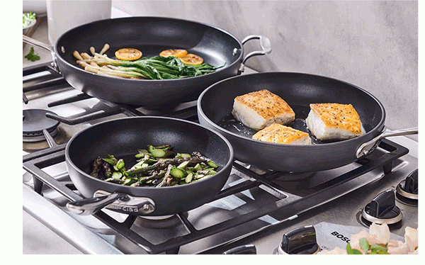 All-Clad HA1 Nonstick Set of 3 Skillets, 8", 10" and 12"