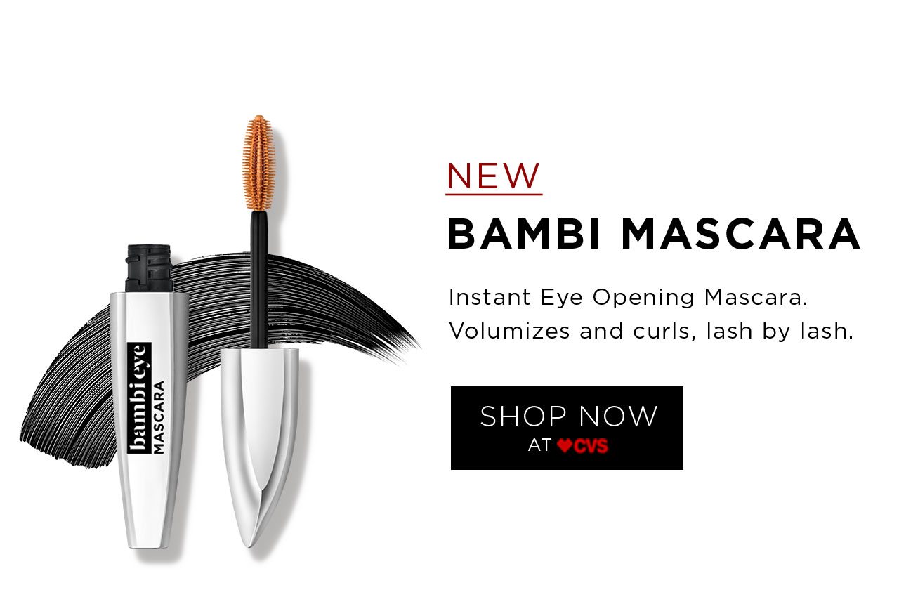 NEW - BAMBI MASCARA - Instant Eye Opening Mascara. Volumizes and curls, lash by lash. - SHOP NOW AT CVS