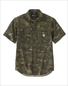 MEN'S RUGGED FLEX® CANVAS SHORT SLEEVE CAMO SHIRT