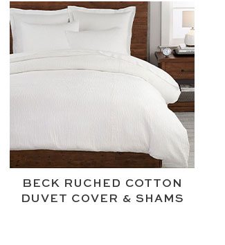 Beck Ruched Cotton Duvet Cover & Shams