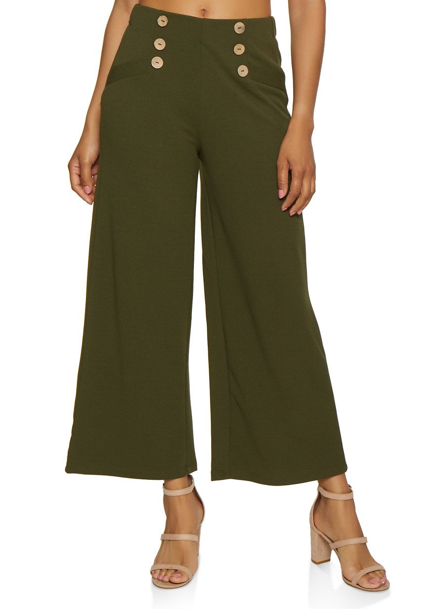 Crepe Knit Gaucho Pants