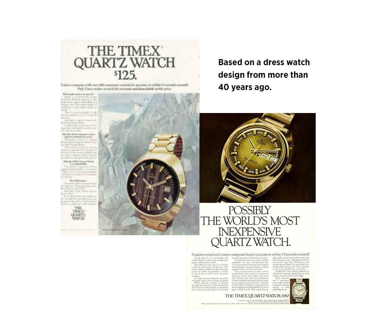 Based on a dress watch design from more than 40 years ago.