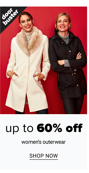 up to 60% off women's outerwear - Shop Now