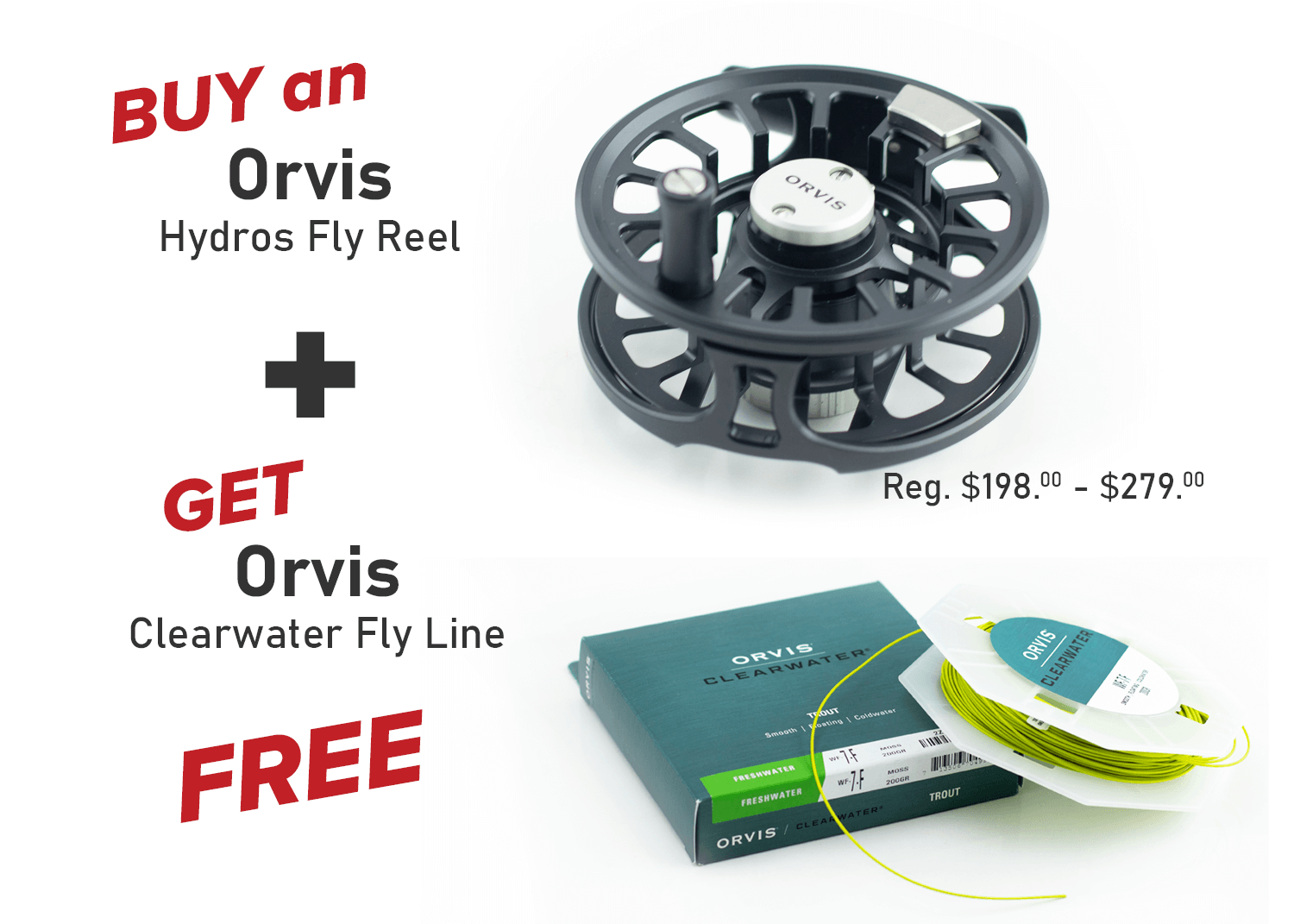 Buy an Orvis Hydros Fly Reel & Get a FREE Orvis Clearwater Fly Line