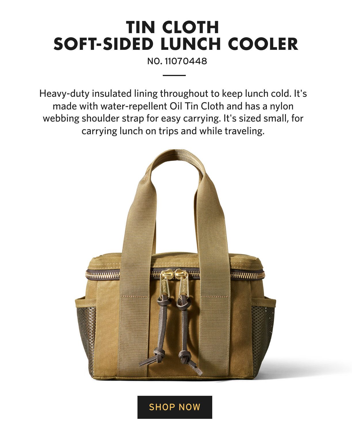 TIN CLOTH SOFT-SIDED LUNCH COOLER. SHOP NOW