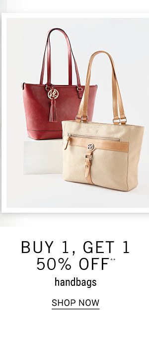 Buy 1, get 1 50% off** handbags. Shop Now.