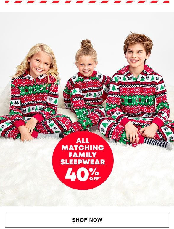 All Matching Family Sleepwear 40% Off