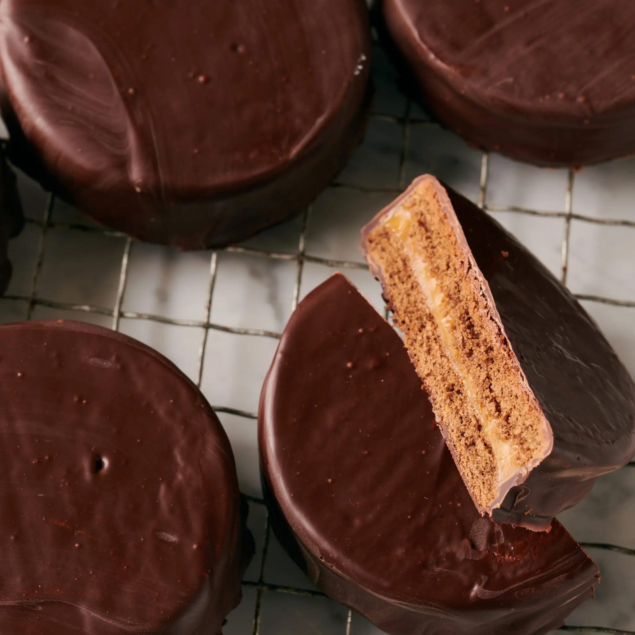 Double-Chocolate Alfajores with Dulce de Leche