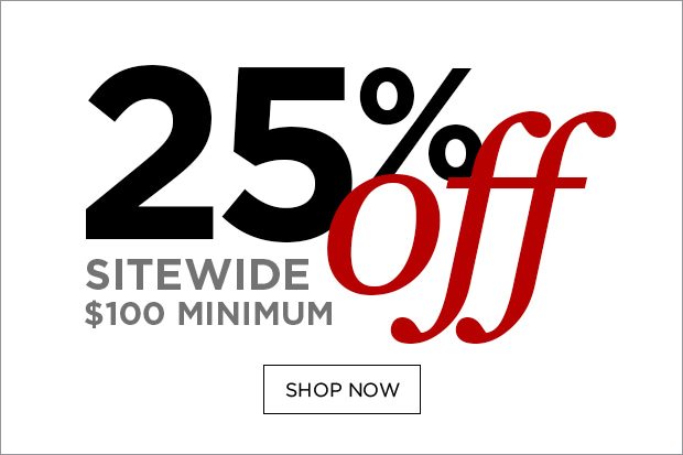 Take 25% off sitewide!