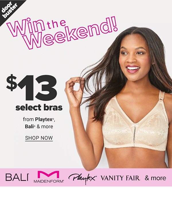 Win the Weekend! $13 select Bras featuring Playtex - Shop Now