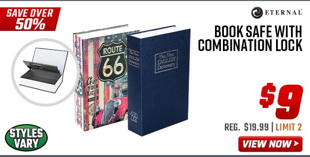 Eternal Book Safe with Combination Lock